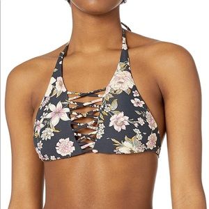 BILLABONG women’s high neck floral bikini top